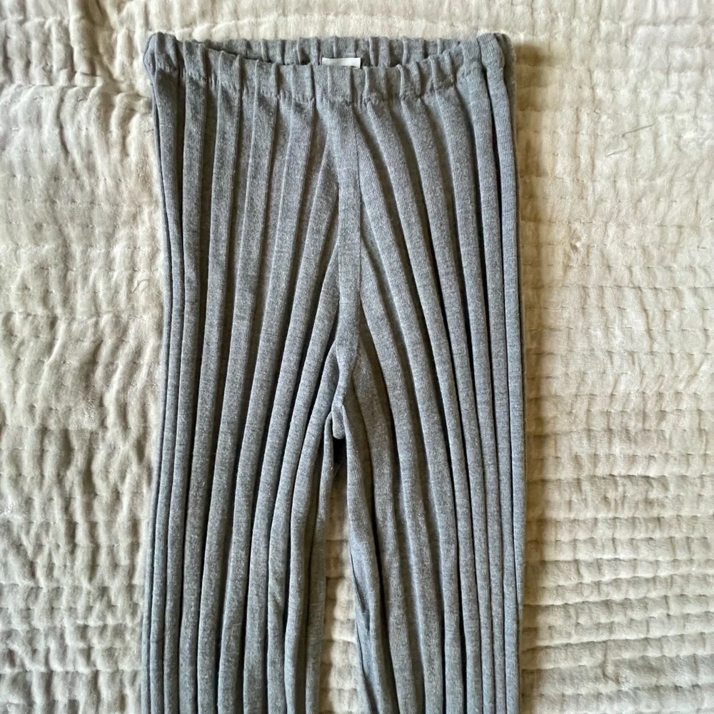 BASERANGE Adler Pants Wide Rib Merino Wool in Billow Grey Fine Knit So Comfy M - Picture 7 of 16